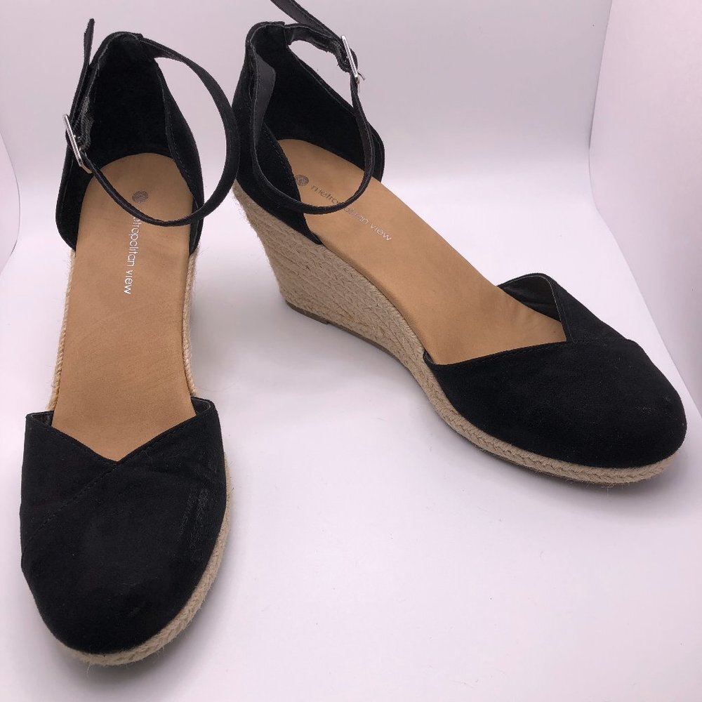 Metropolitan View Bailey Espadrilles Woven Shoes Sling Back Heels Size 9 - Picture 2 of 8